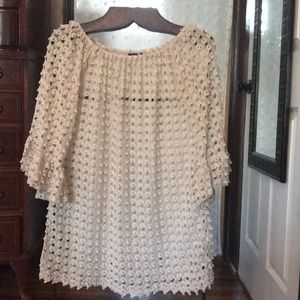 Beautiful sweater type tunic with ruffled sleeves